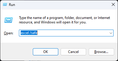 EXCEL SAFE RUN -excel toolbar not working
