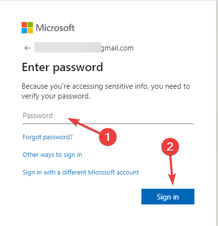 Enter password
