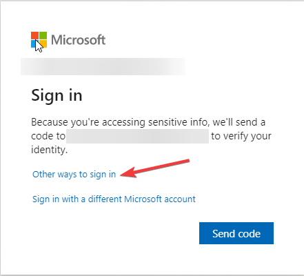 Other ways to sign in
