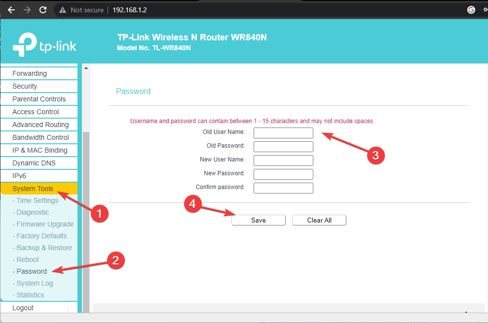 Reset password - router hacked