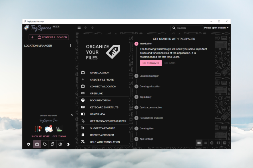 Organize your files using TagSpaces