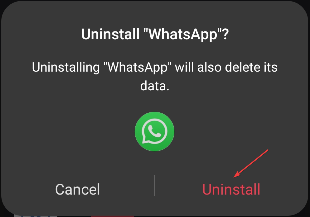 Disinstalla Conferma