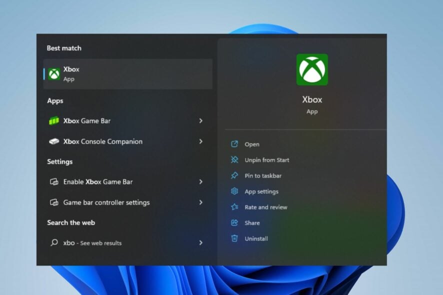 xbox app crashing windows 11