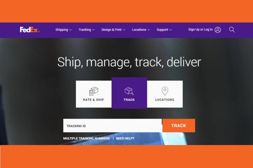 fedex stuck on label created