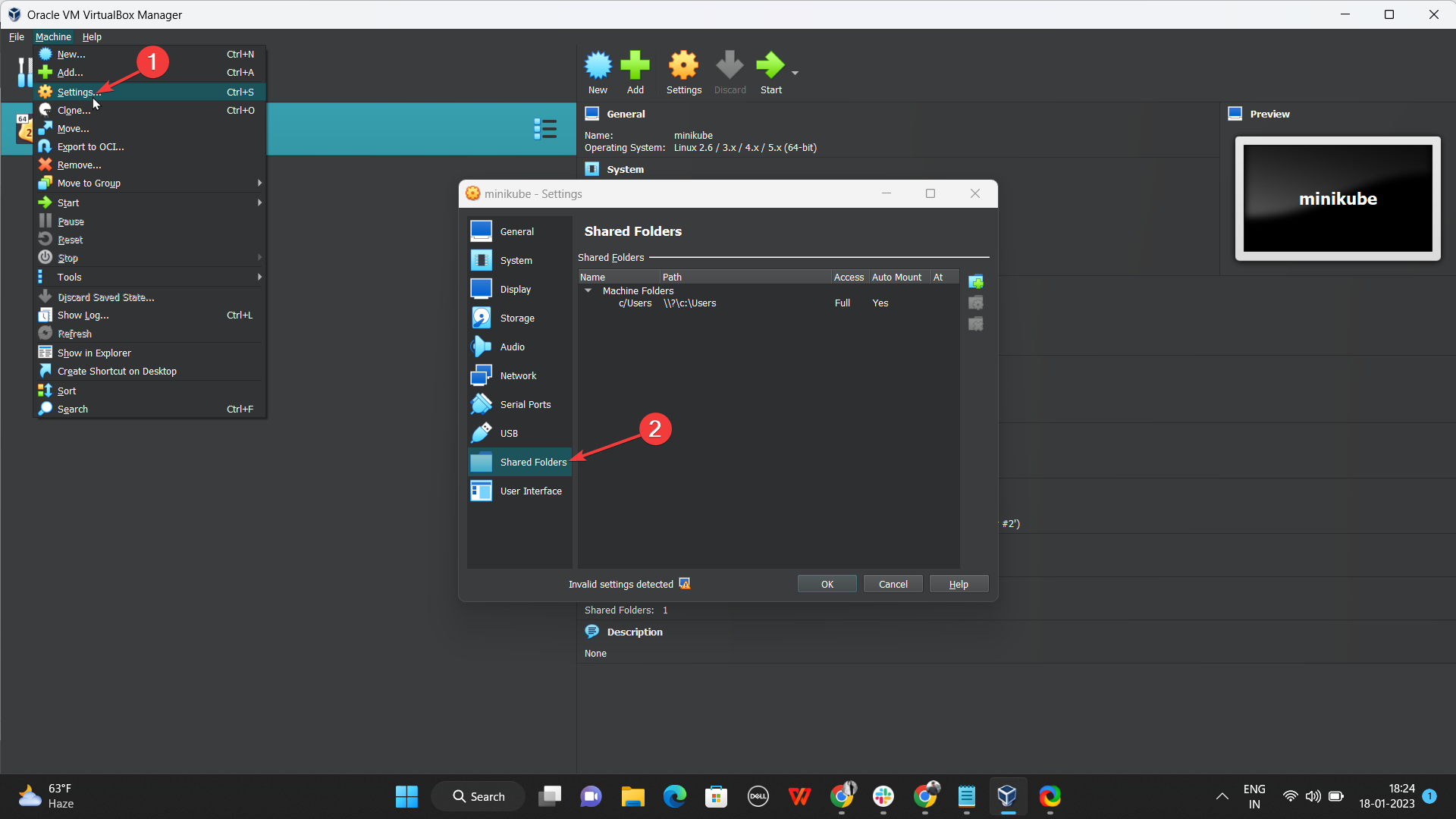 virtualbox shared folder permission denied - Shared Folders