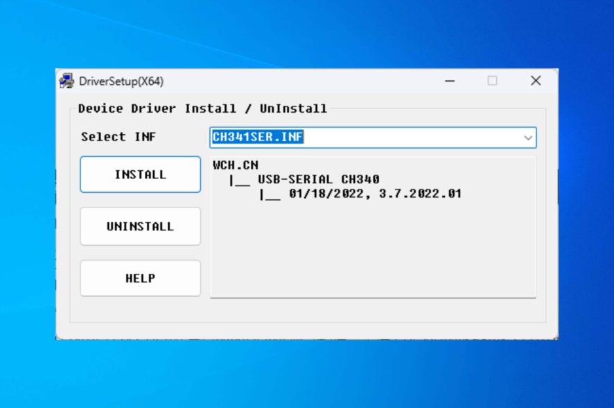 ch340 driver windows 10