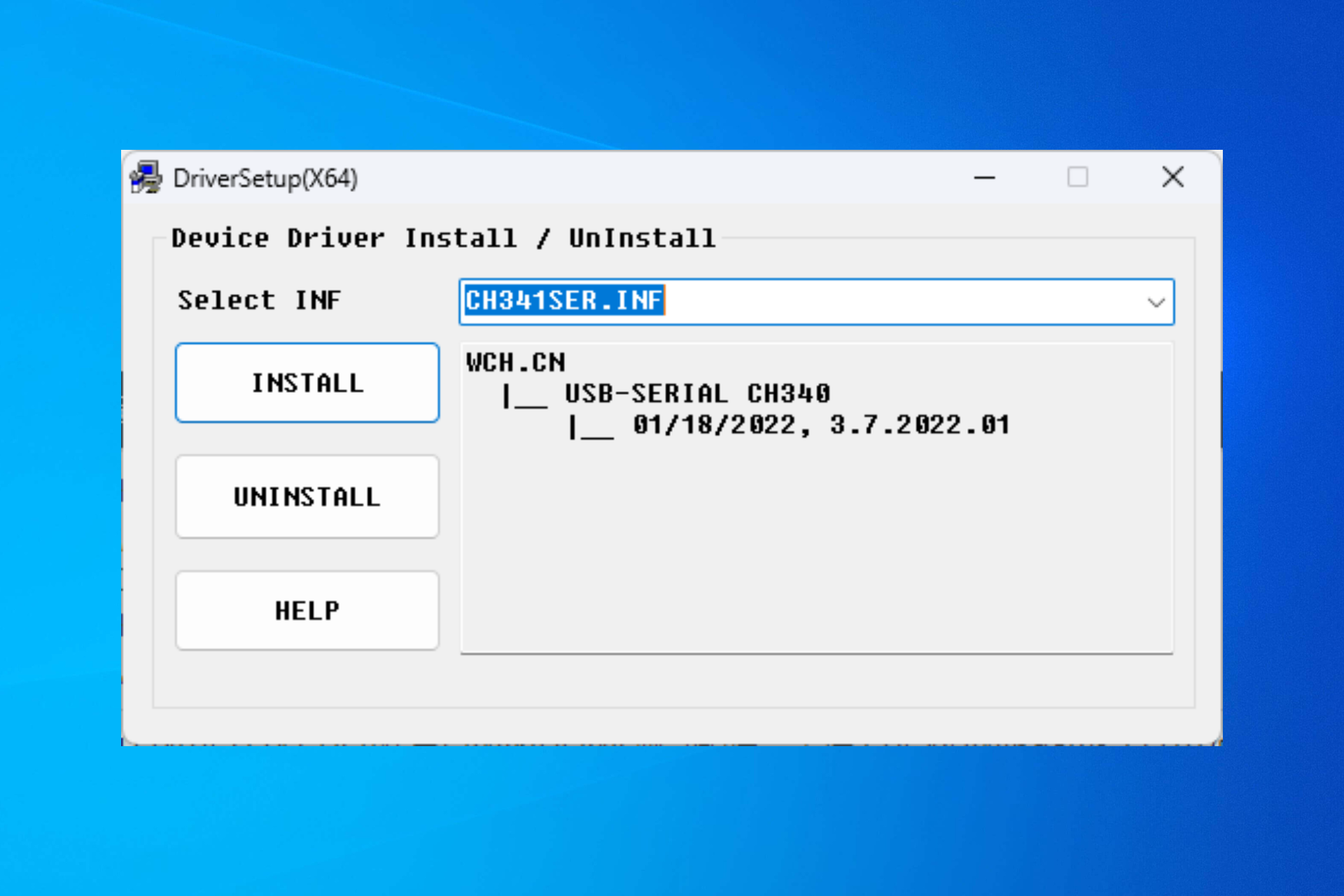 ch340 driver windows 10