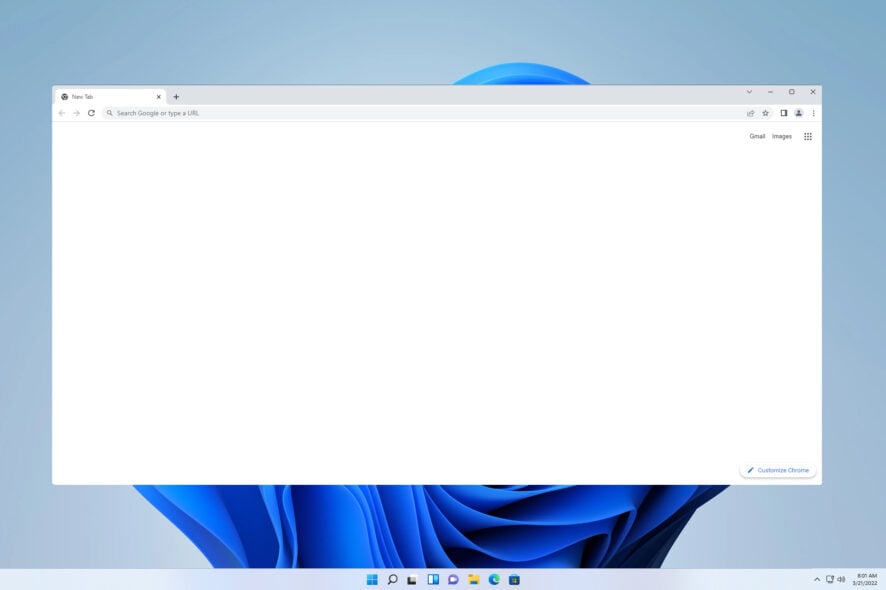 chrome white screen