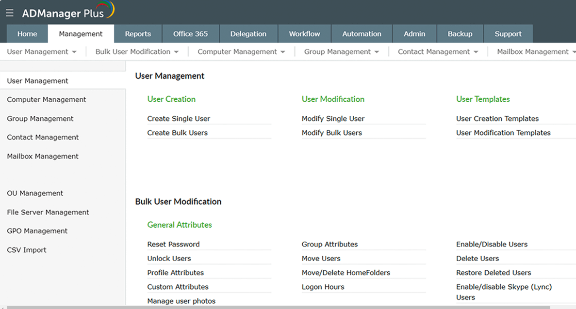 ManageEngine ADManager Plus