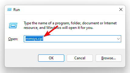 run mmsys.cpl command