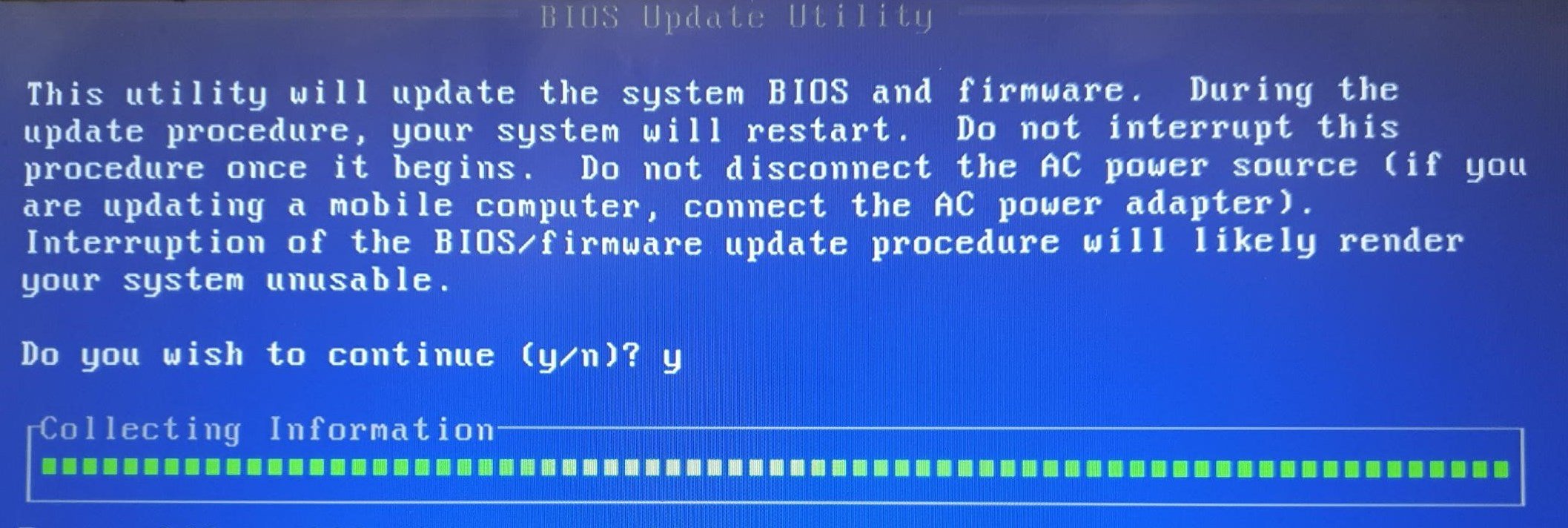 BIOS update