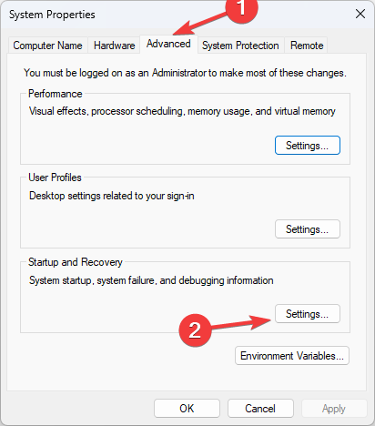 System Startup Recovery