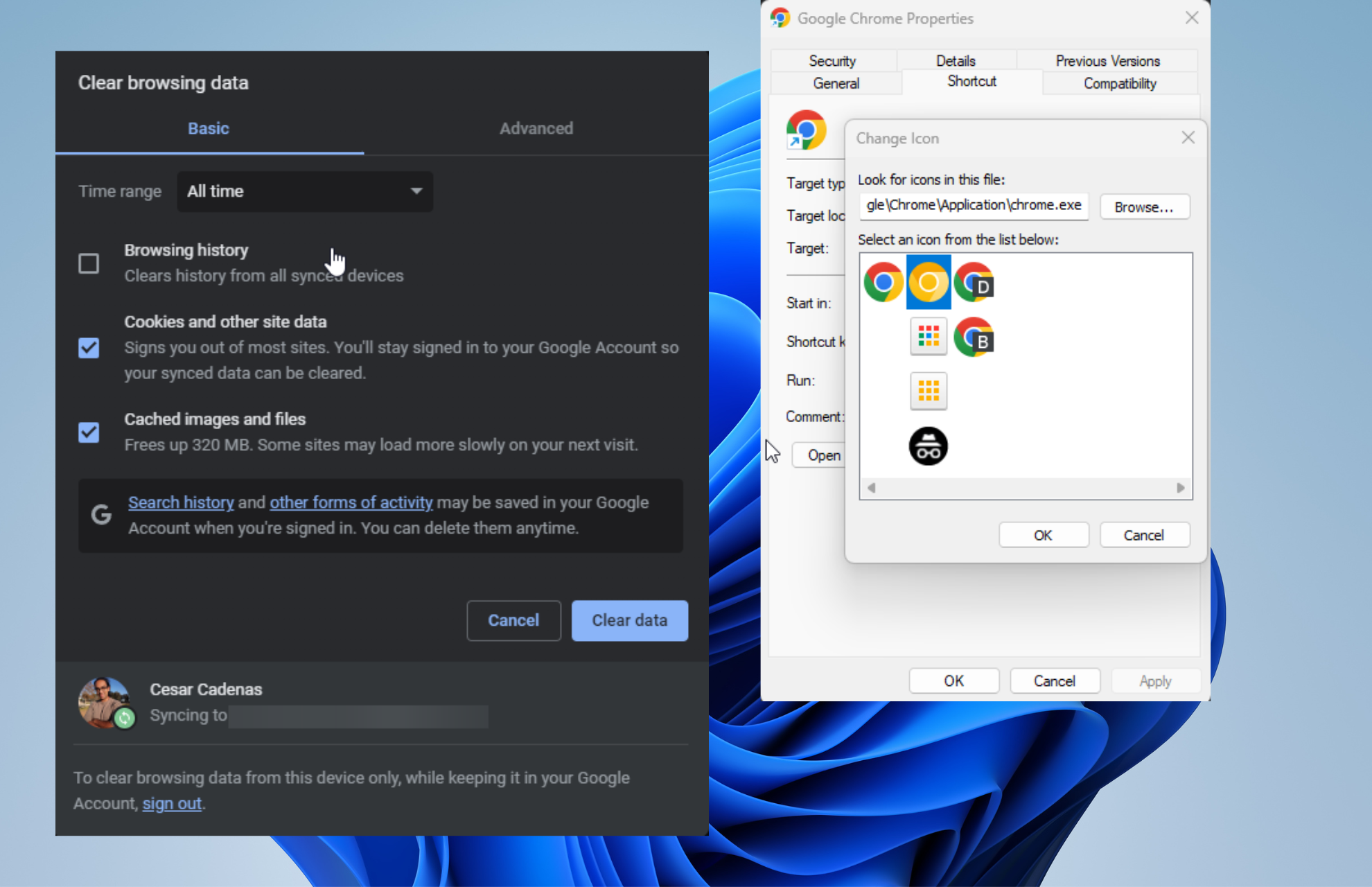 google chrome icon missing windows 11