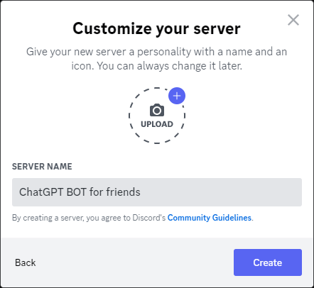 ChatGPT for friends Create