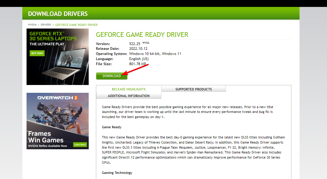 download nvidia driver