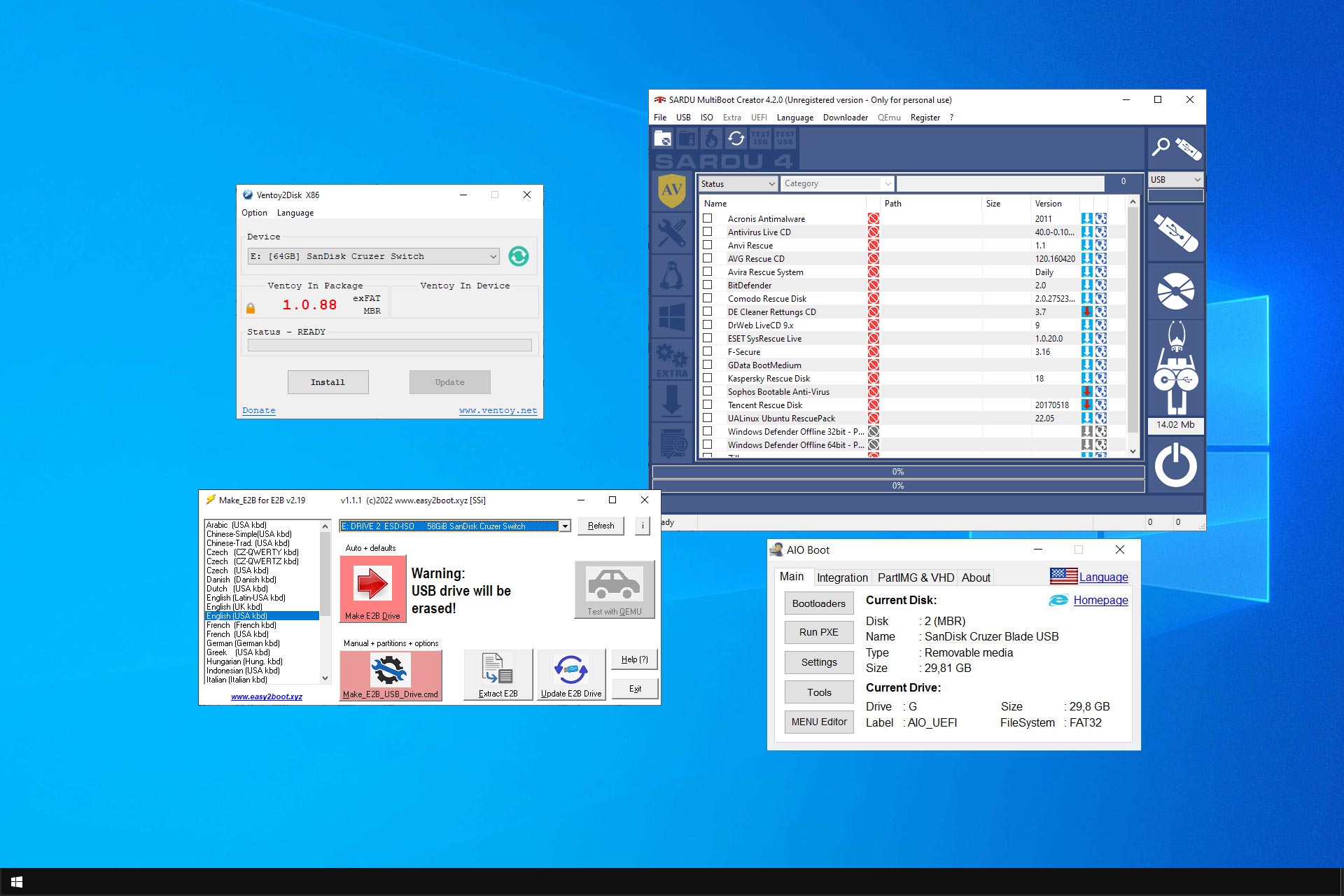multiboot USB drive software