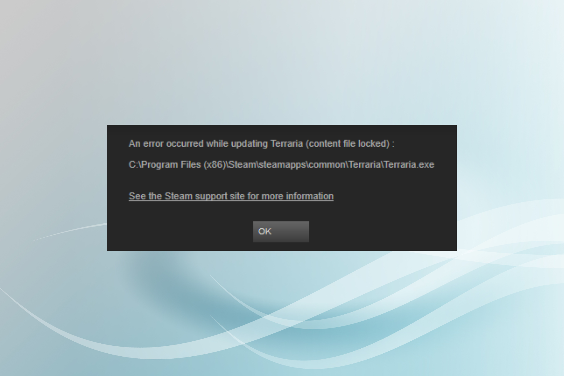 fix steam content file locked error in Windows