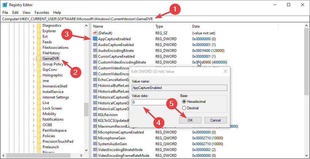App enabled 0 -disable xbox game bar windows 10
