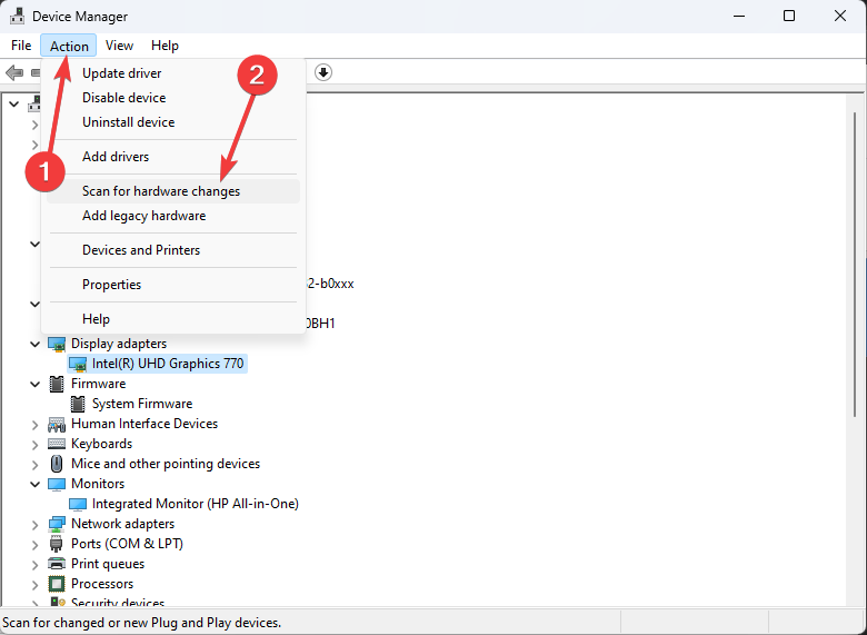 Action vertical red lines on screen