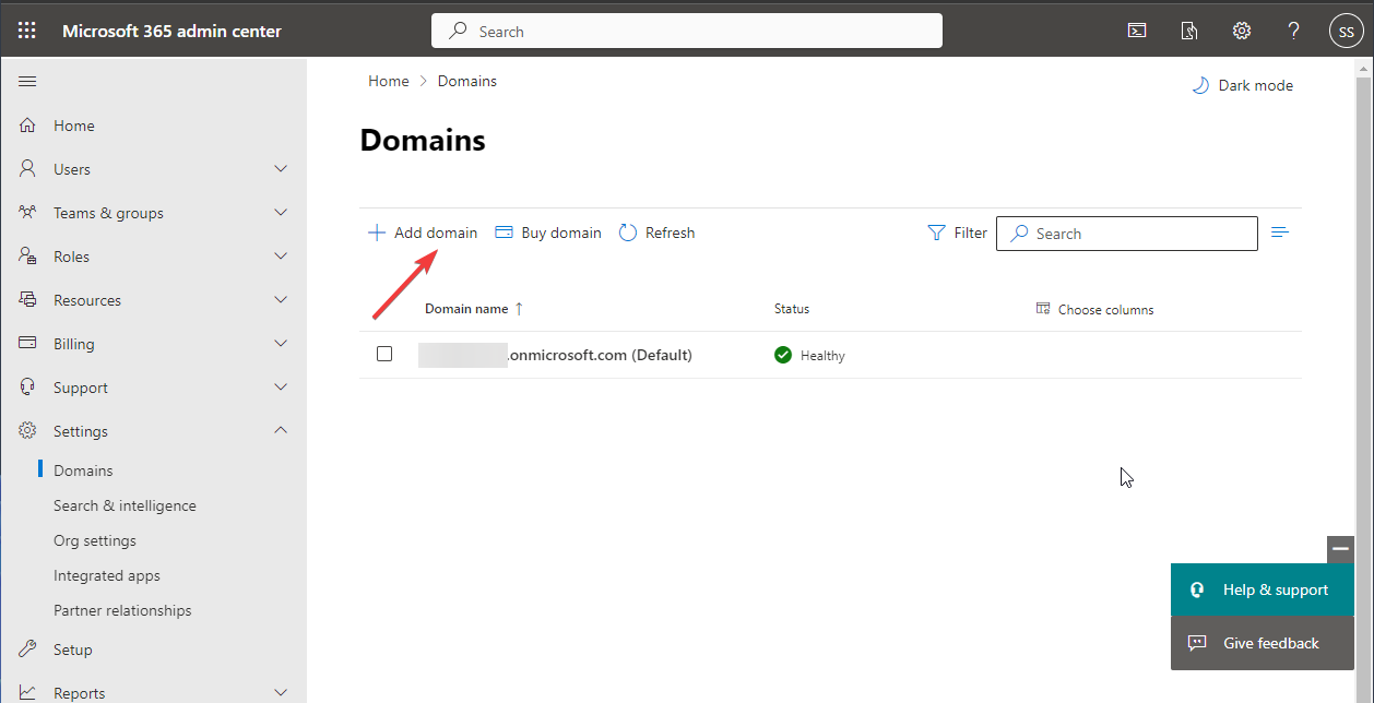 Add domian
