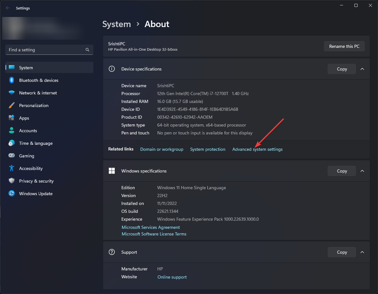 Advanced system settings javaScript Heap Out of Memory Error