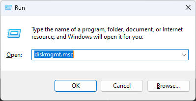 DISKMGMT RUN COMMAND