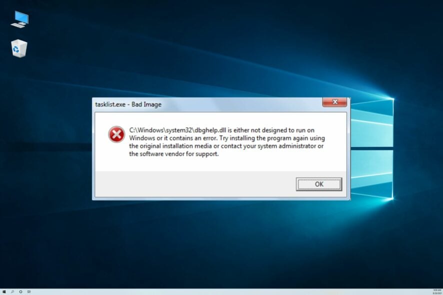 Dbghelp.dll fatal error