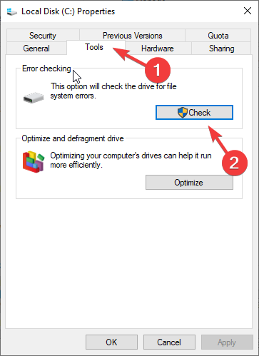 Error Checking Check Tools Windows 10