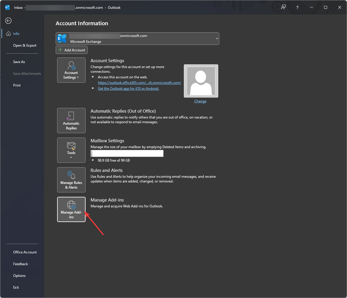 Manage addins