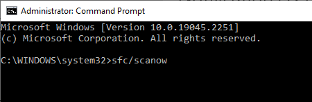 Esegui ora la scansione di Windows 10 0x800f0984