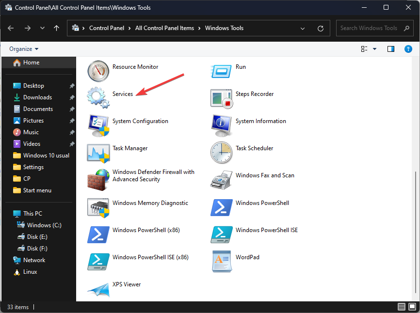 Services - Windows Tools