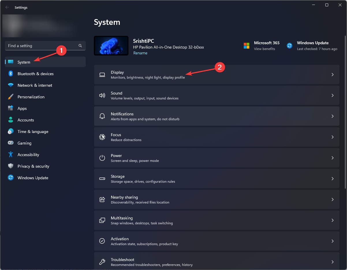 System display vertical red lines on screen