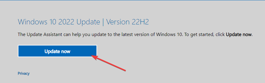 Aggiorna ora Windows 10