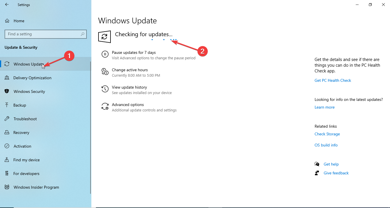 Windows update check for updates rasman service stopped