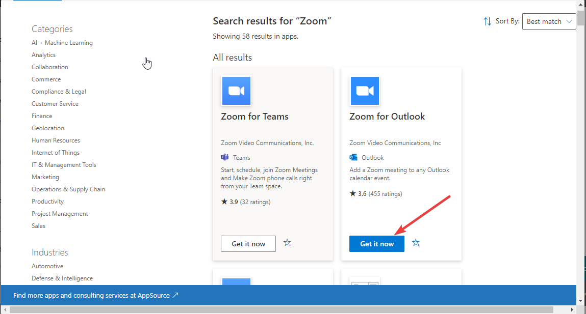 Zoom for outlook