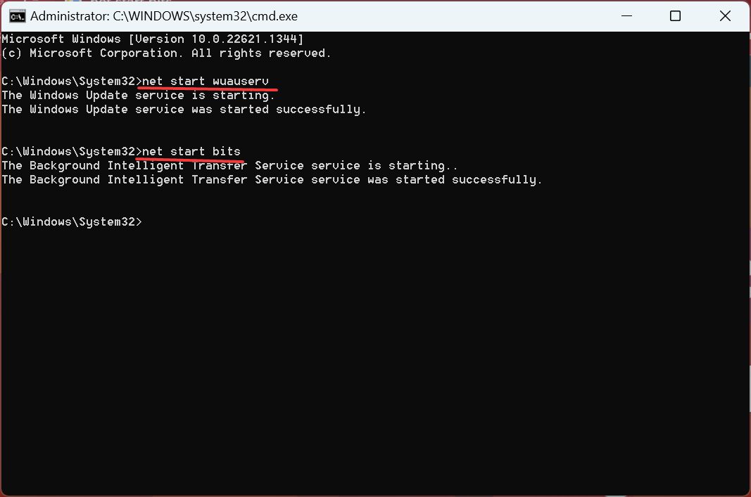 restart services