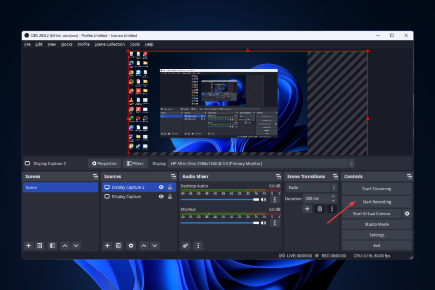 how to record multiple screens in windows