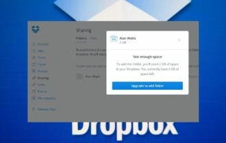 Dropbox Not Enough Space to Access Folder