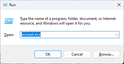 Run command wsreset.exe - 0x80242020