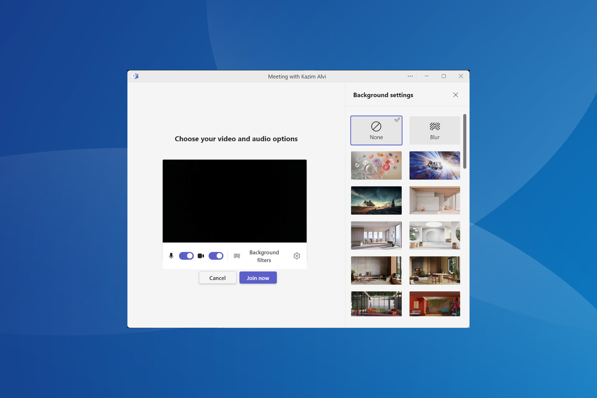 Use animated background in Microsoft Teams
