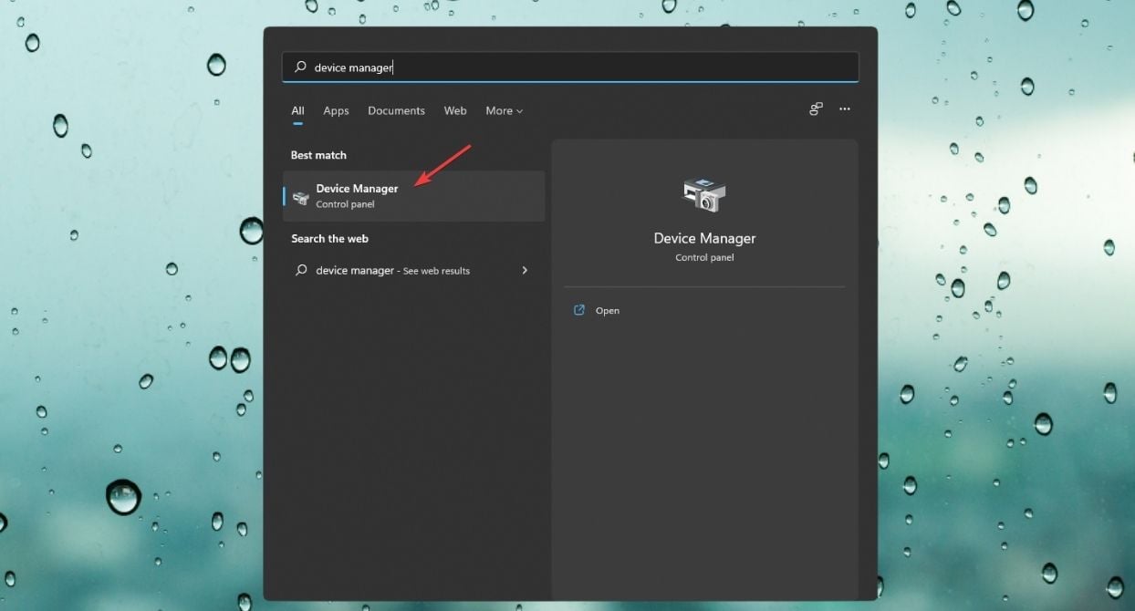opening device manager in windows
