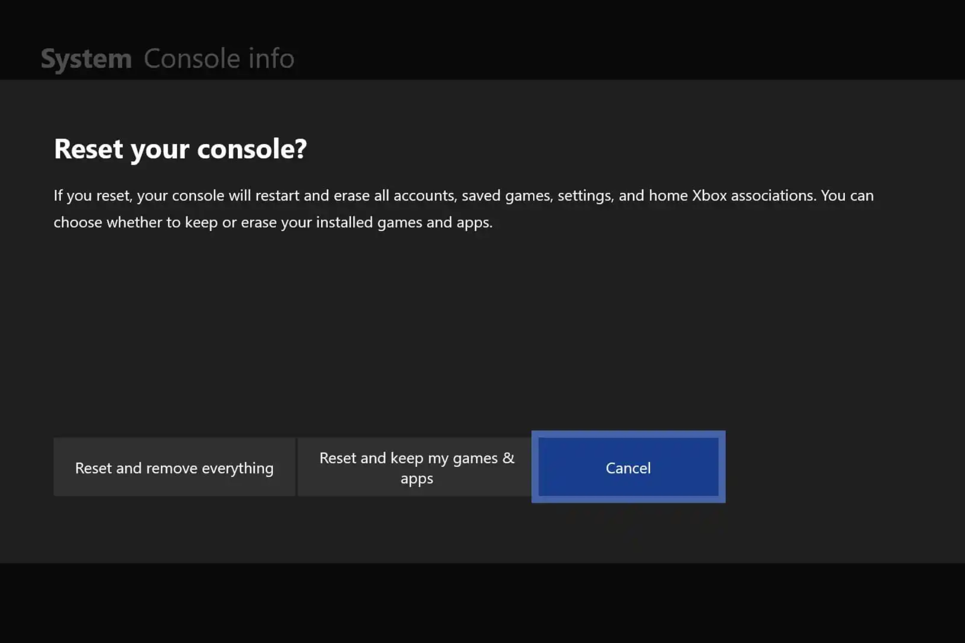 0x87e50007 Xbox Error