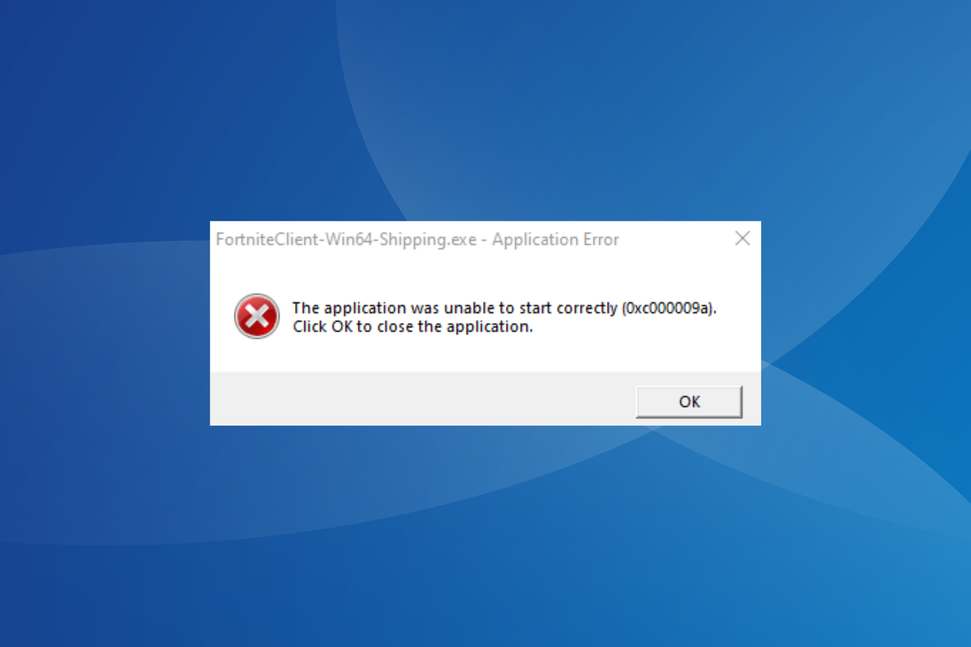 fix 0xc000009a application error