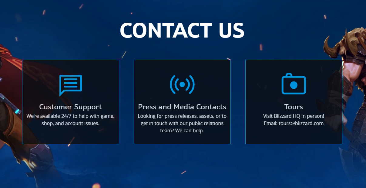 blizzard support