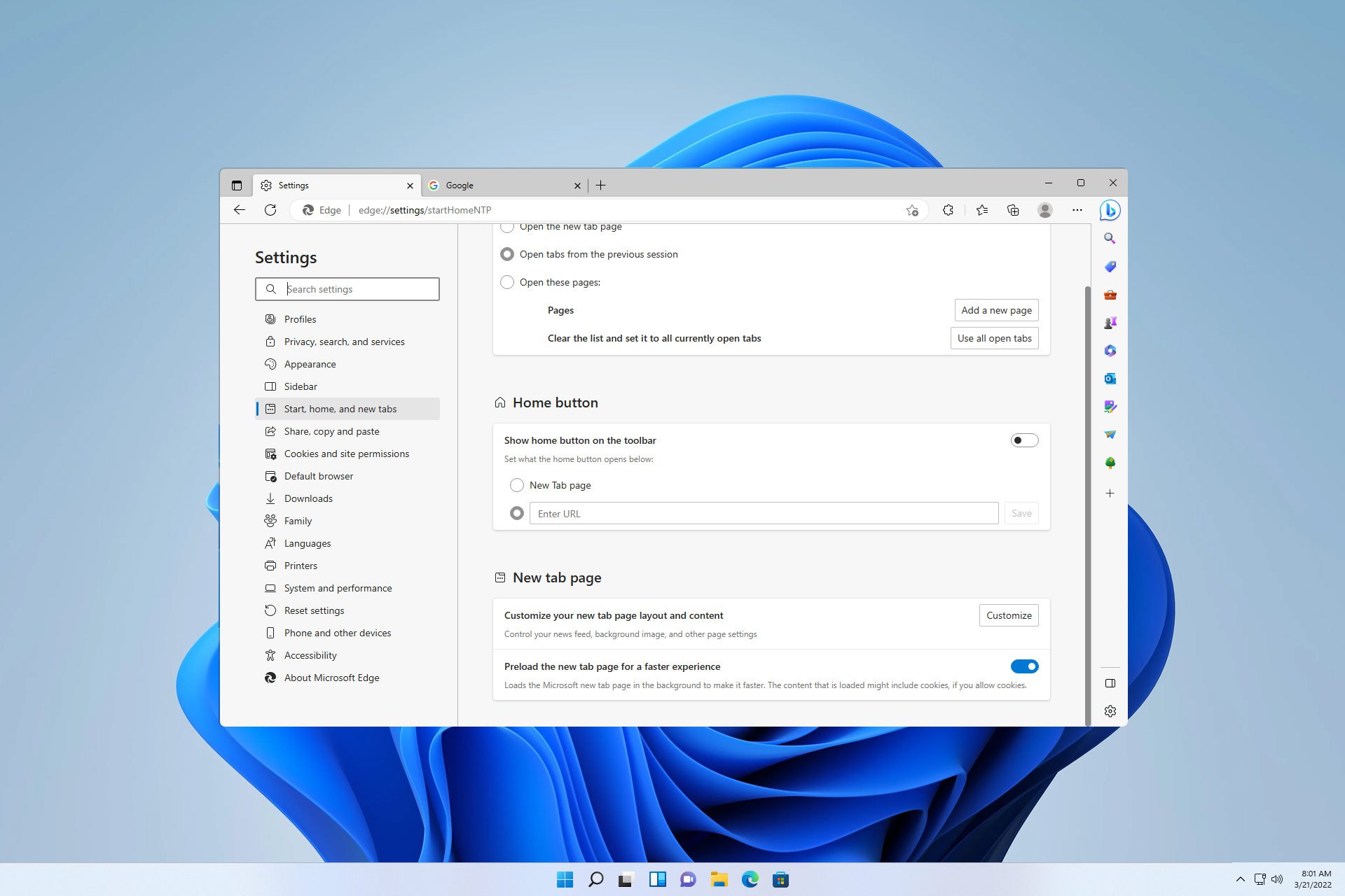 edge restore to previous sessions