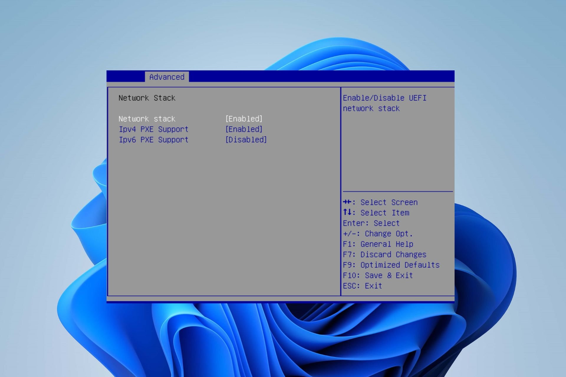 start pxe over ipv4