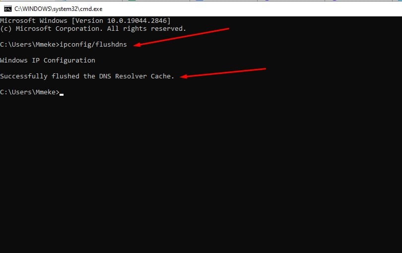 clear dns cache