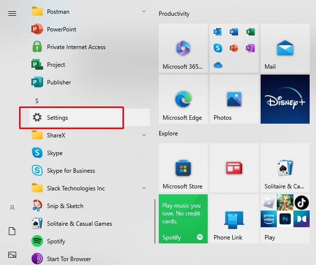 settings app