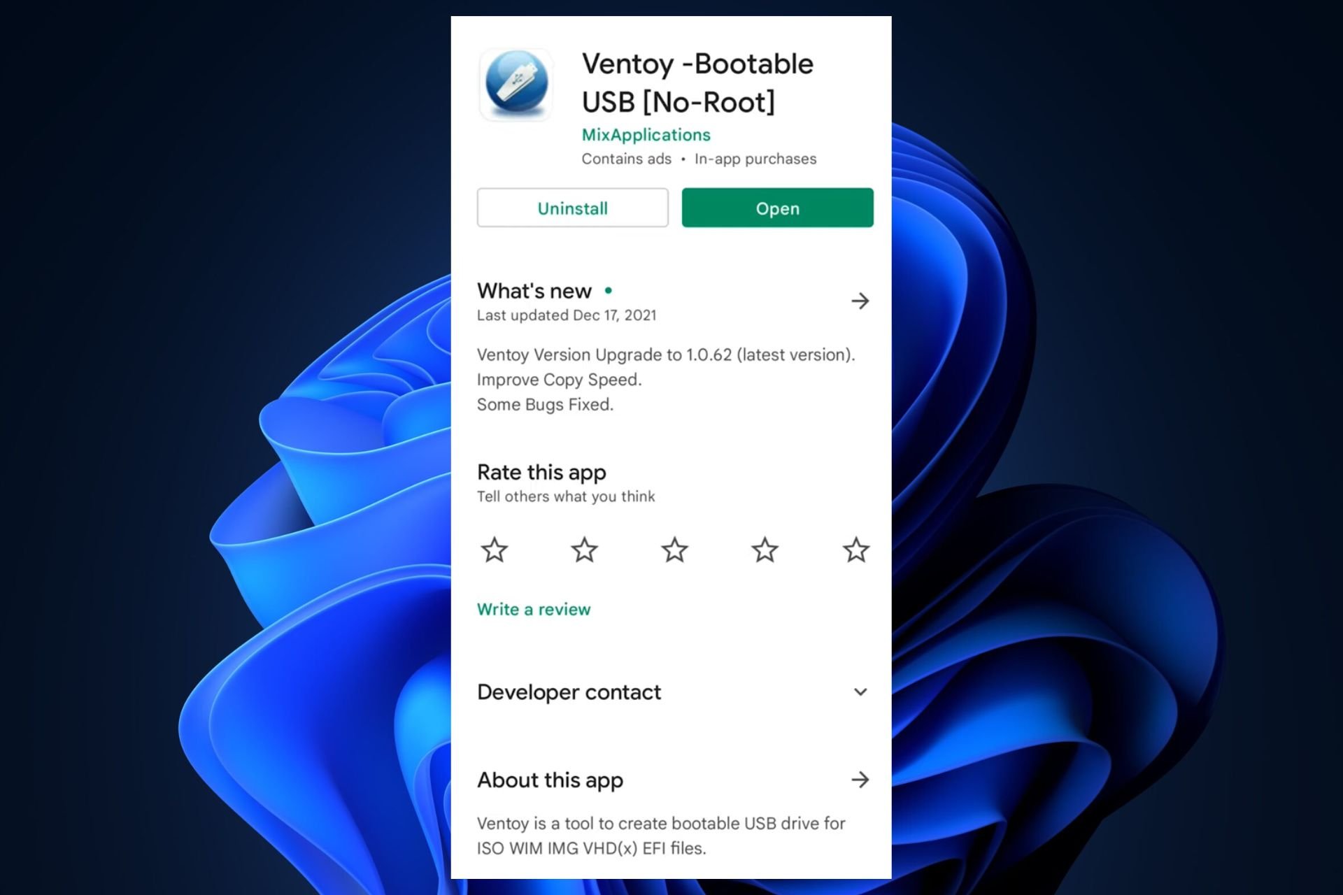 windows 11 bootable usb android