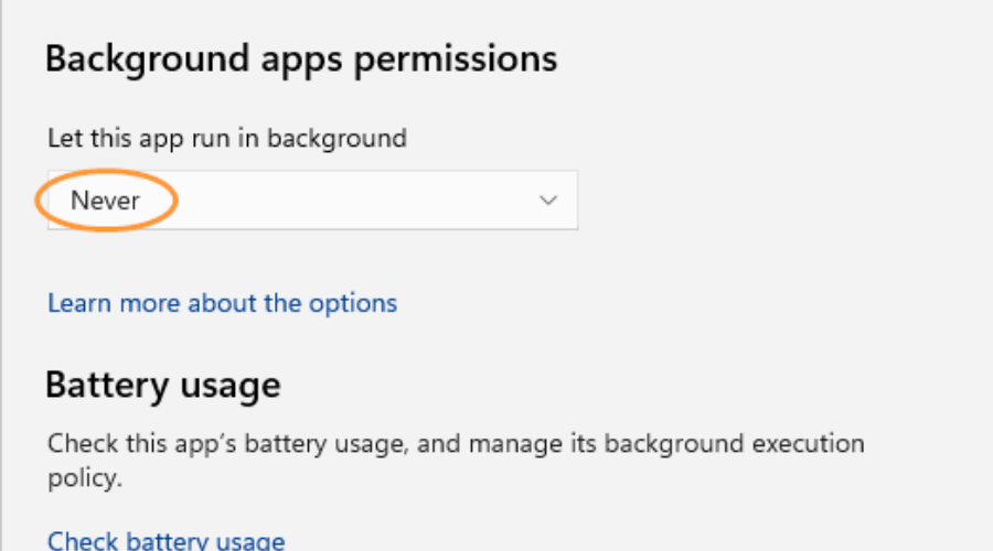 background app permissions